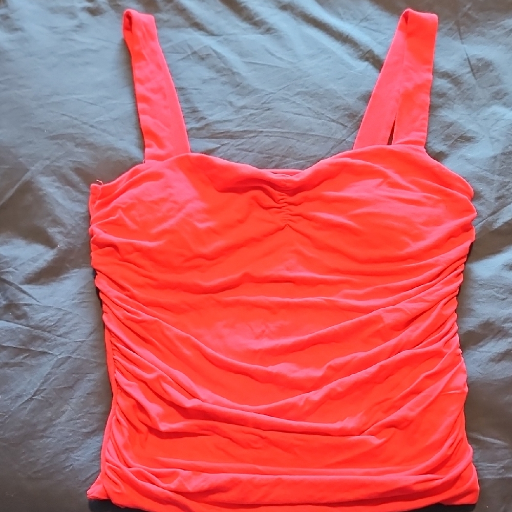 Women's Coral Ruched Tank Top
